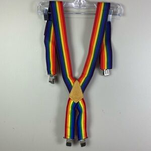 Vintage Rainbow Jural Mens Suspenders size S-10.